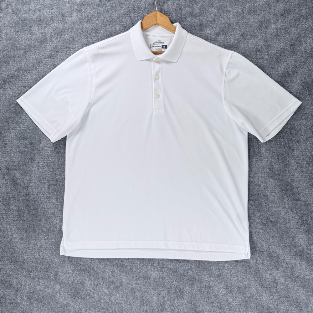 Jack Nicklaus Performance 18 Men's Large White Golf Polo Moisture Wicking